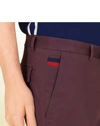 Gucci Purple Stretch Cotton Fitted Pant