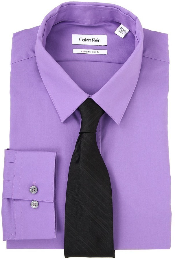 Галстук к фиолетовой рубашке