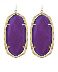 Kendra Scott Danielle Earrings Purple Agate