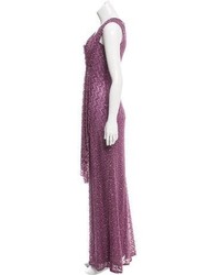 David Meister Embellished Guipure Lace Gown