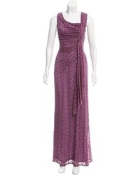 David Meister Embellished Guipure Lace Gown