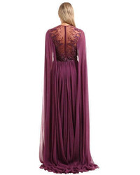 Embellished Silk Chiffon Gown