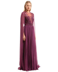 Embellished Silk Chiffon Gown