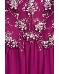 Jenny Packham Embellished Silk Evening Gown