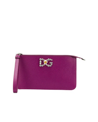 Dolce & Gabbana Embellished Logo Clutch Bag