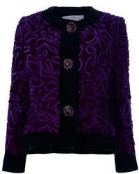 Purple Embroidered Jacket