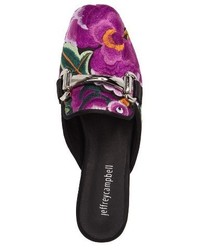 Jeffrey Campbell Ravis Embroidered Loafer Mule