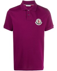 Purple Embroidered Polo