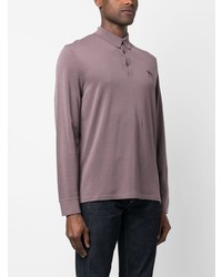 Ralph Lauren Purple Label Logo Embroidered Wool Polo Shirt