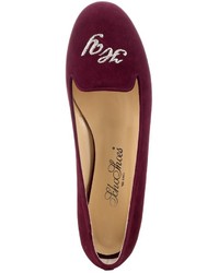 Schoshoes Burgundy Suede Helene Loafers
