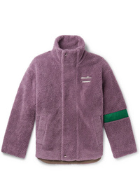 Purple Fleece Bomber Jacket