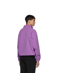 Gcds Purple Pile Half Zip Sweater