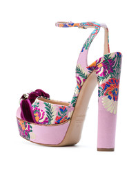 Casadei Floral Embroidered Sandals