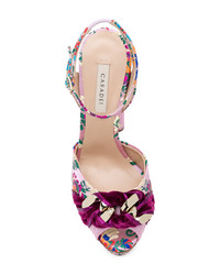 Casadei Floral Embroidered Sandals