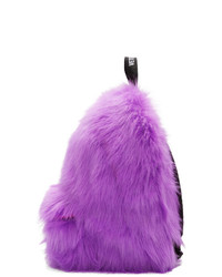 Vetements Purple Furry Backpack