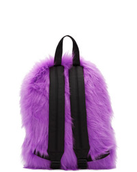 Vetements Purple Furry Backpack