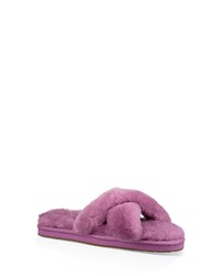 Purple Fur Flat Sandals