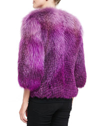 Prabal Gurung Fox Fur Front Zip Jacket