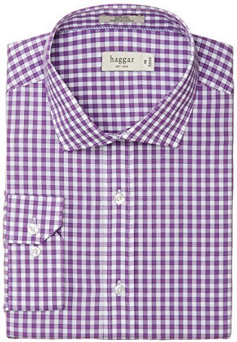 Spread Collar Dress Shirt in Lavender Gingham Poplin