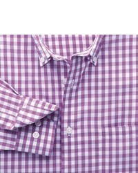 Charles Tyrwhitt Purple Gingham Non Iron Classic Fit Shirt