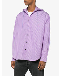 John Lawrence Sullivan Oversized Stripe Hooded Shirt