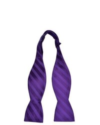 Purple Horizontal Striped Bow-tie