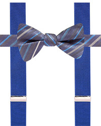 Alfani Spectrum Bexley Stripe Pre Tied Bow Tie Suspender Only At Macys
