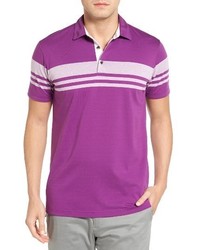 Purple Horizontal Striped Polo