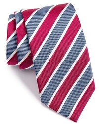 Purple Horizontal Striped Silk Tie