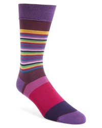 Bugatchi Thin Stripebold Stripe Socks