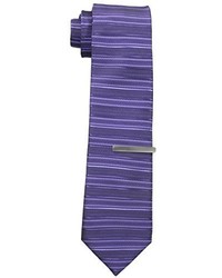 Purple Horizontal Striped Tie