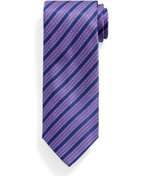 Stefano Ricci Bold Stripe Patterned Silk Tie Purple