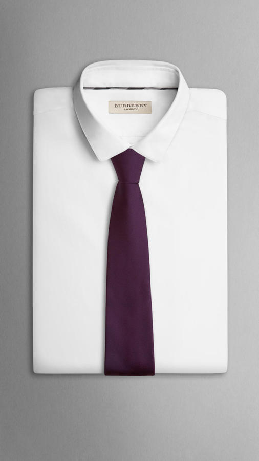 Purple burberry online tie