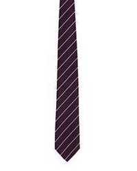 Ralph Lauren Purple Label Diagonal Striped Satin Necktie Purple