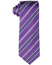 Geoffrey Beene Adler Stripe Necktie Purple One Size