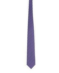 Ermenegildo Zegna Striped Necktie Purple