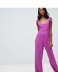 Glamorous Tall Cami Jumpsuit With Button Front