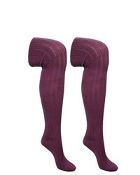 JULIETTA Ontario Purple Over The Knee Socks