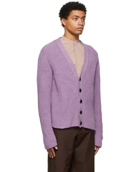Jil Sander Purple Knit Cardigan