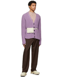Jil Sander Purple Knit Cardigan