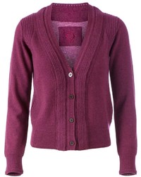 Side Slope Chunky Knit Detail Cardigan