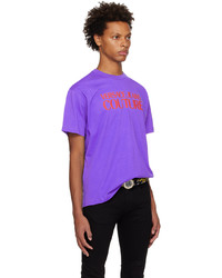 VERSACE JEANS COUTURE Purple Bonded T Shirt
