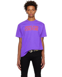 VERSACE JEANS COUTURE Purple Bonded T Shirt