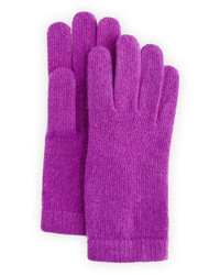 Portolano Cashmere Basic Knit Gloves Iris True Purple