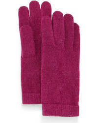 Portolano Cashmere Basic Knit Gloves Plumberry