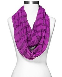 Merona Perforated Jersey Knit Infinity Scarf Purple