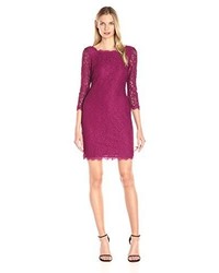 Adrianna Papell Petite Long Sleeved Lace Dress