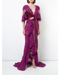 Marchesa Lace Brocade Gown