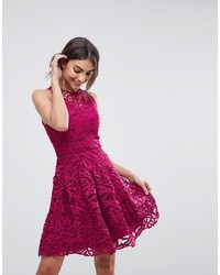 Adelyn Rae Dylan Lace Fit And Flare Dress