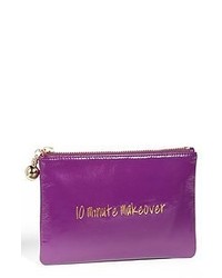 Halogen Patent Leather Clutch 10 Min Makeover Purple Plum One Size